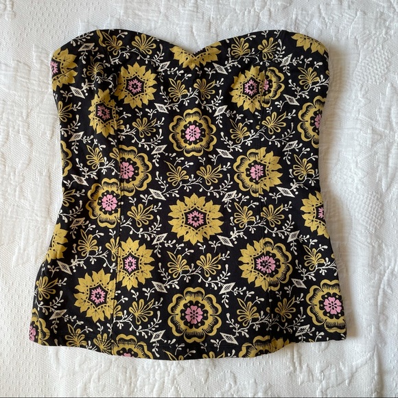 Free People Daisy Chain Floral Tie-Back Tube Top - Picture 6 of 8